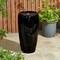 29.25"H Oversized Ceramic Pot Outdoor Fountain with LED Light, Includes Pump, Multiple Colors
